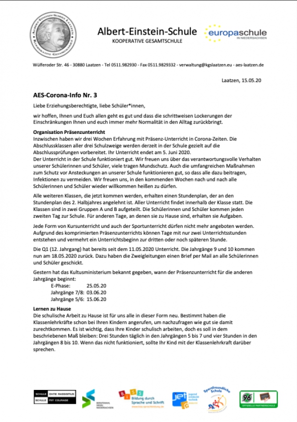 AES-Corona-Info Nr. 3