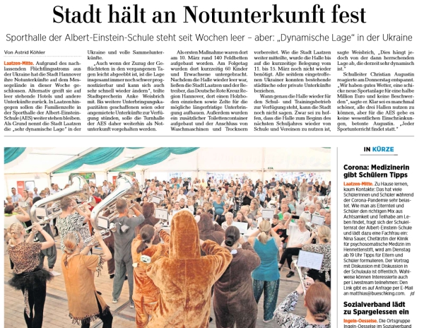 Stadt hält an Notunterkunft fest