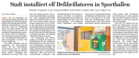 Defibrillatoren in Sporthallen