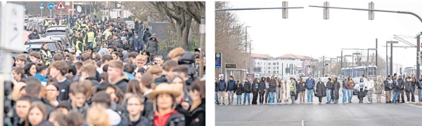 Menschenkette für Vielfalt und Frieden